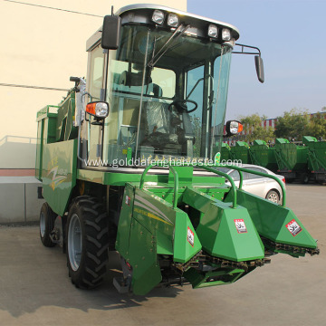 two row self propelled corn harvester machine